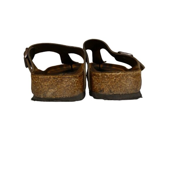 Birkenstock‎ Gizeh Brown Leather Sandals Size 37 beach boho - Picture 7 of 10